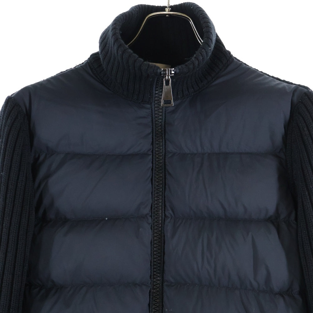 MONCLER(モンクレール) 22AW CARDIGAN TRICOT G20939B00016 ニットカーディガン切替 ダウンジャケット ブラック