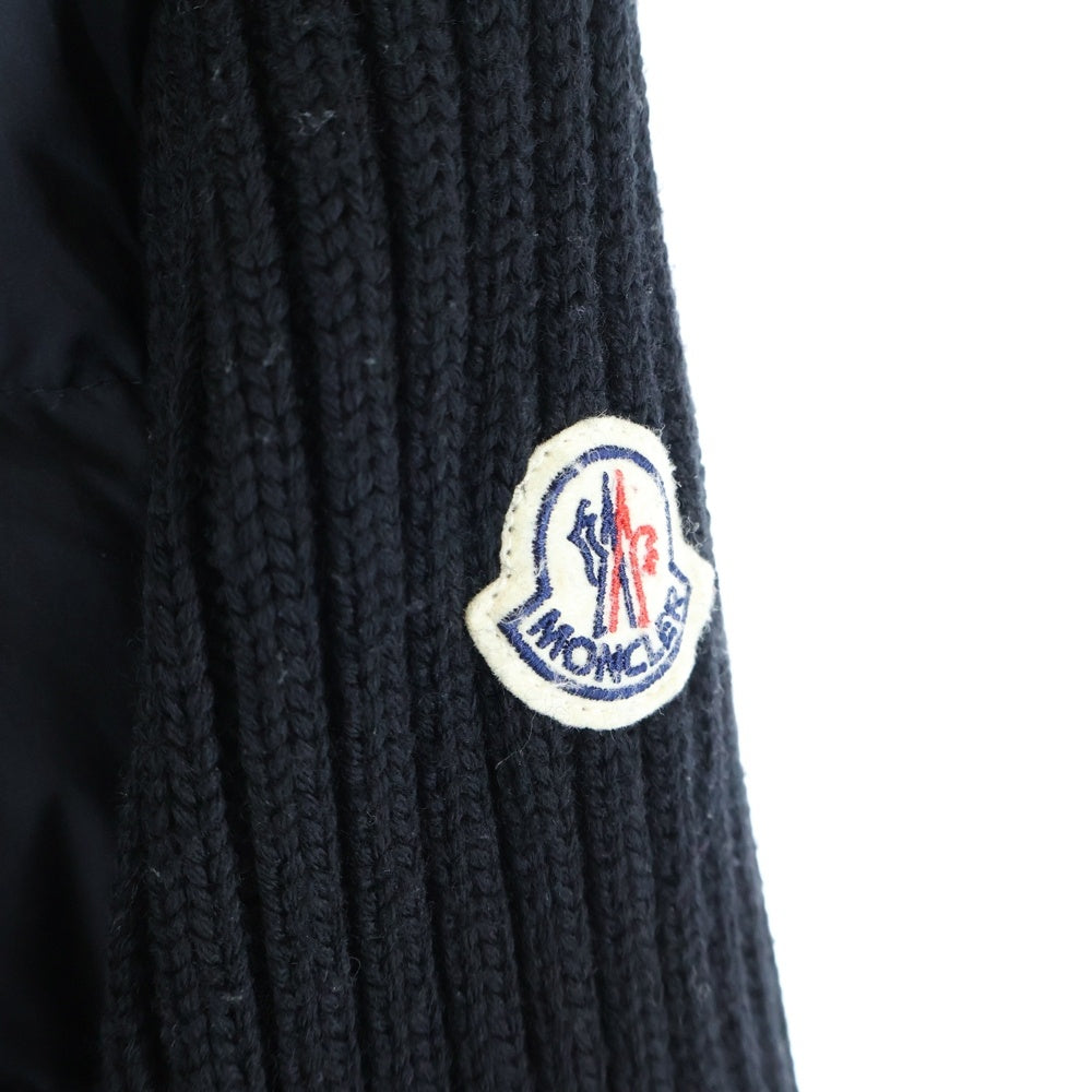 MONCLER(モンクレール) 22AW CARDIGAN TRICOT G20939B00016 ニットカーディガン切替 ダウンジャケット ブラック