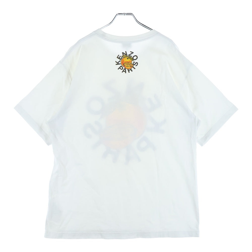 KENZO(ケンゾー) 24SS グラフィック ロゴ プリント クルーネック半袖Tシャツカットソー ホワイト FE55TS2794SG