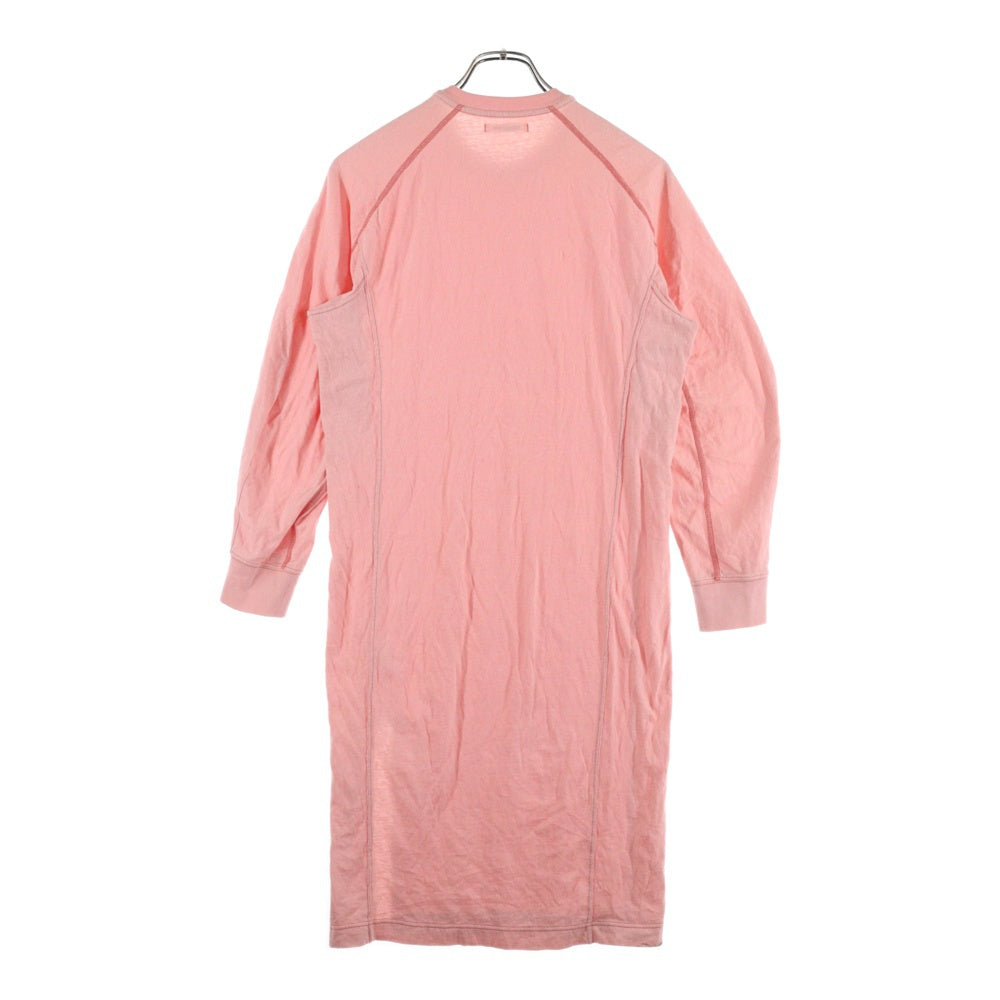 FUMIKA UCHIDA(フミカウチダ) コットン ワンピース クルーネック長袖Tシャツカットソー ロングスリーブ ロンT ピンク レディース FU-M-CS005