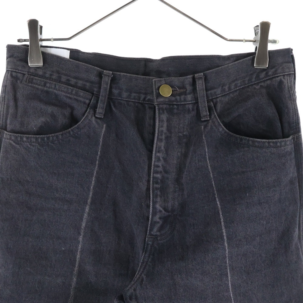 FUMIKA UCHIDA(フミカウチダ) 15oz BLACK DENIM CENTER PRESS センタープレス デニムパンツ ジーンズ ブラック レディース FU-I-PT010