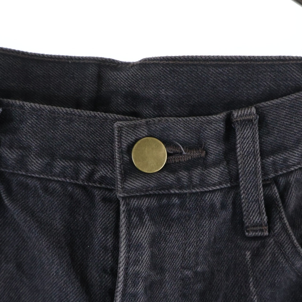 FUMIKA UCHIDA(フミカウチダ) 15oz BLACK DENIM CENTER PRESS センタープレス デニムパンツ ジーンズ ブラック レディース FU-I-PT010