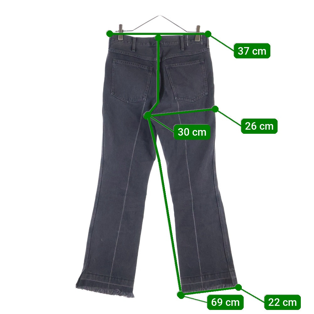 FUMIKA UCHIDA(フミカウチダ) 15oz BLACK DENIM CENTER PRESS センター