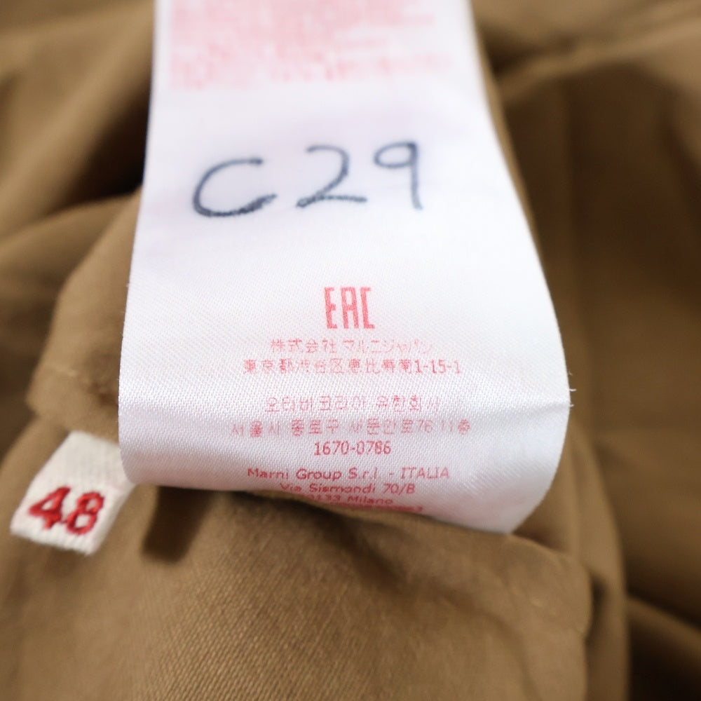 MARNI(マルニ) Wool Tropical Shirt ウールトロピカル 長袖シャツ ブラウン CUMU0061A1 TW839