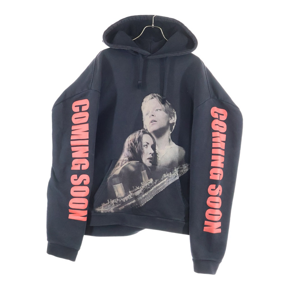 VETEMENTS(ヴェトモン) 16SS Taitanic Hoodie SS16TP16 タイタニックフーディ プルオーバーパーカー ブラック