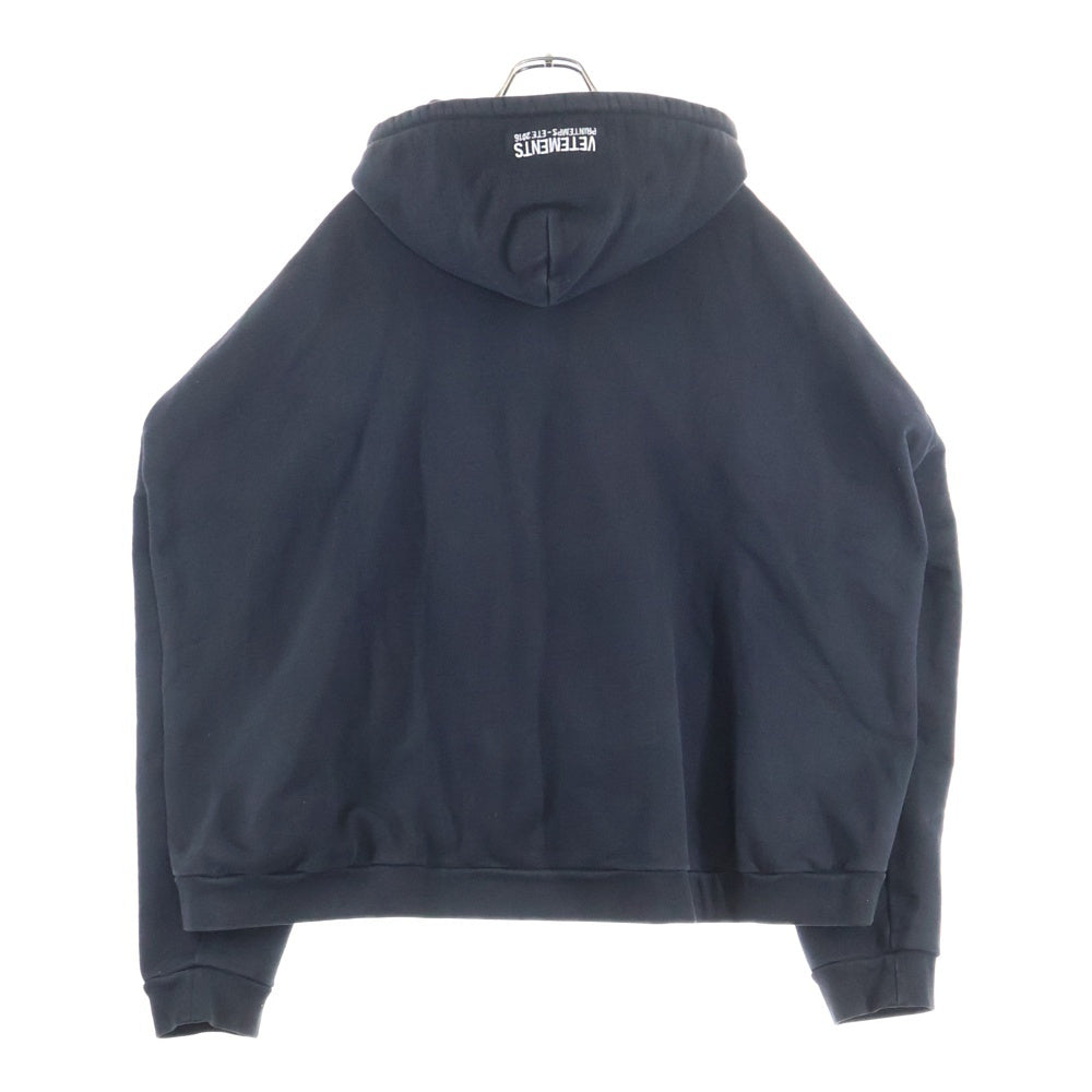 VETEMENTS(ヴェトモン) 16SS Taitanic Hoodie SS16TP16 タイタニックフーディ プルオーバーパーカー ブラック