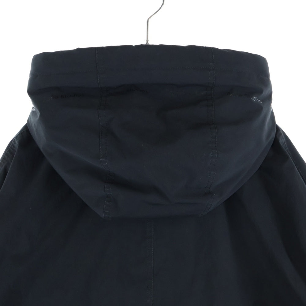 Acne Studios(アクネ ストゥディオズ) Logo Hooded Coat FN-MN-OUTW000471 ロゴフーデッド モッズコート ブラック