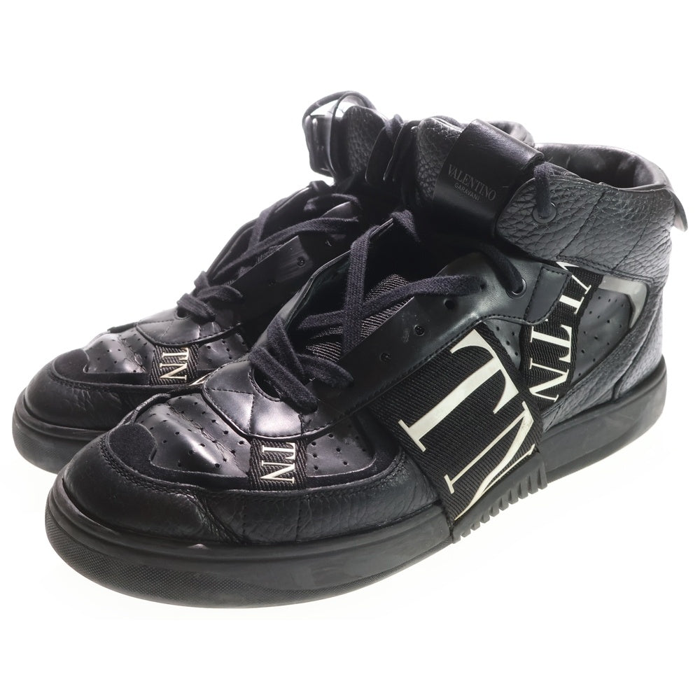 VALENTINO GARAVANI(ヴァレンチノガラヴァーニ) VLTN Allover Print TVE03Y2 ブランドロゴ ハイカットスニーカー ブラック