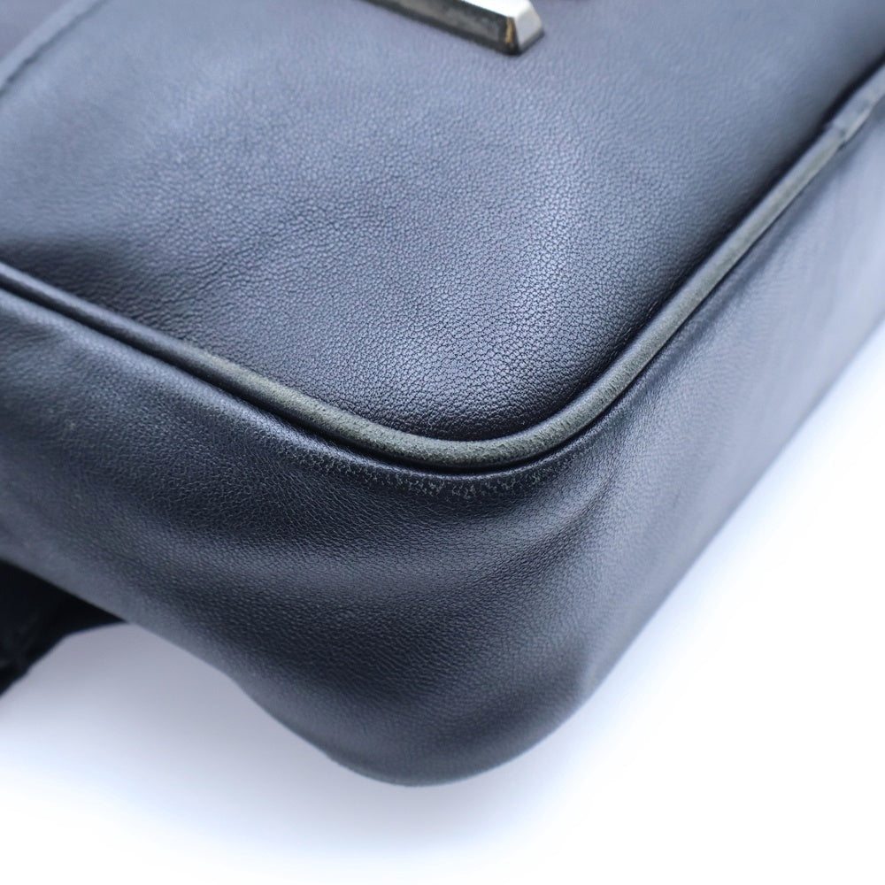 N21 numero ventuno(ヌメロ ヴェントゥーノ) ロゴ レザー ショルダーバッグ クロスボディバッグ ブラック レディース 22EBS0920NP00C003