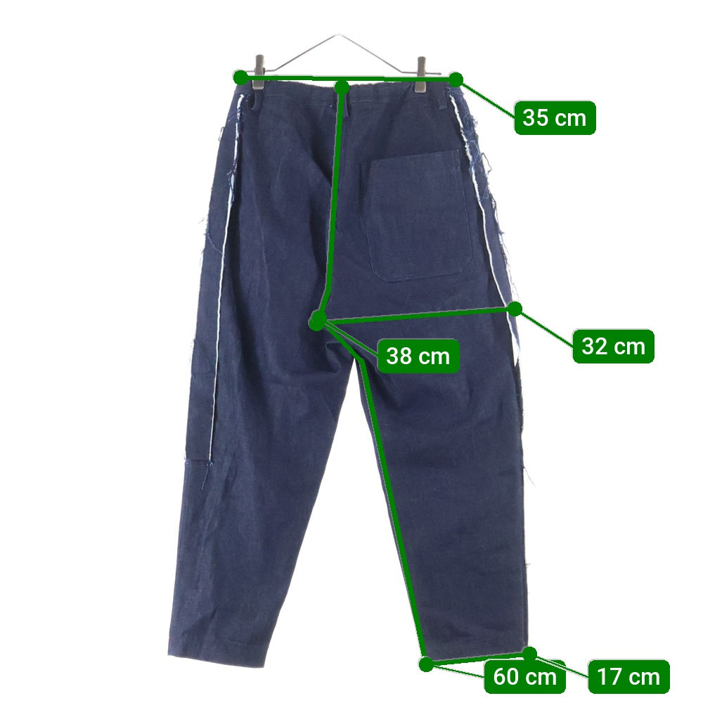 Y's(ワイズ) 24SS Side Plush Design Denim Pants YS-P11-009 サイドフラシデザイン デニムパンツ ジーンズ インディゴ レディース