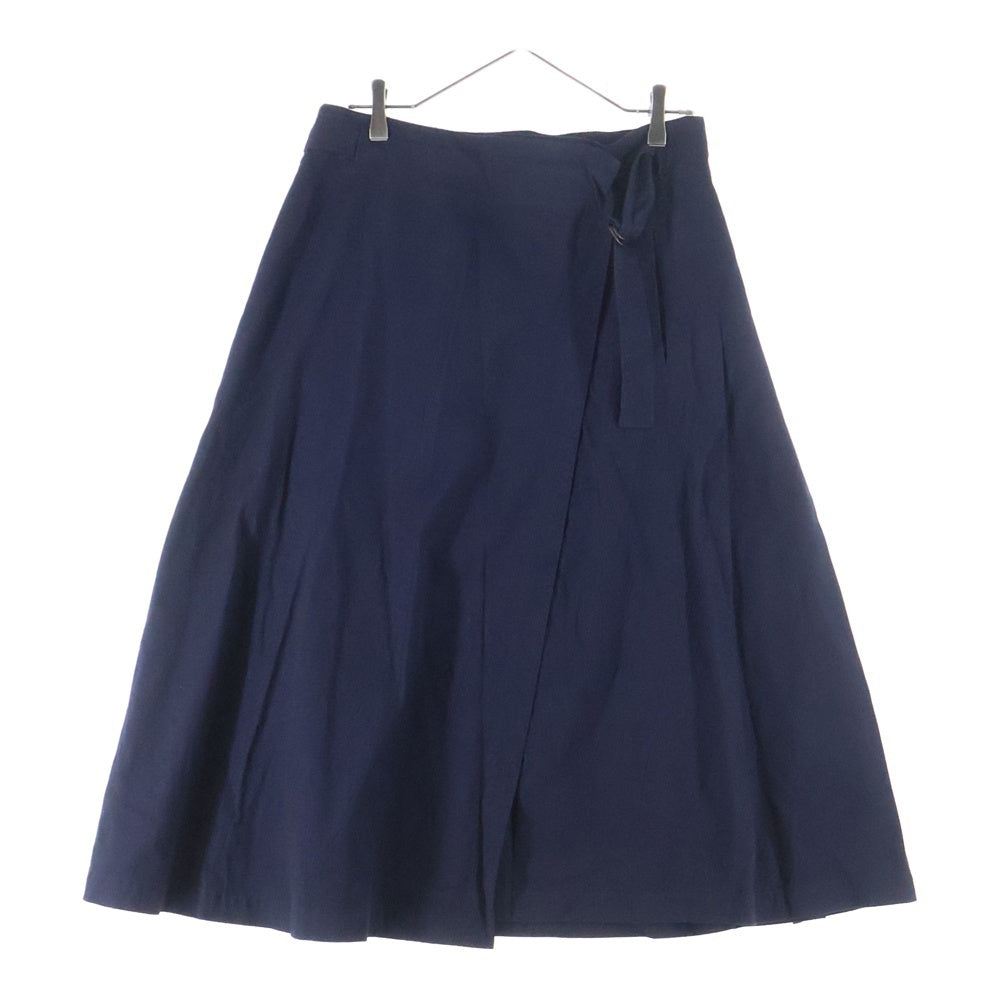Y's(ワイズ) Medium-length Skirt YR-S06-012 ミディアム丈 ベルト付きスカート ネイビー レディース