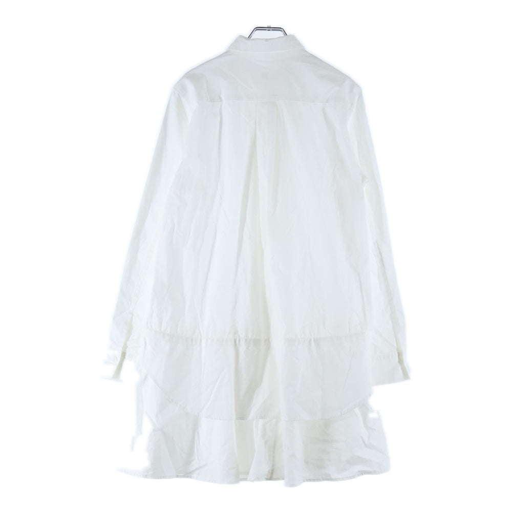 Y's(ワイズ) Tape Line Layered Long Shirt YY-B04-001 テープラインレイヤードロングシャツ ホワイト レディース