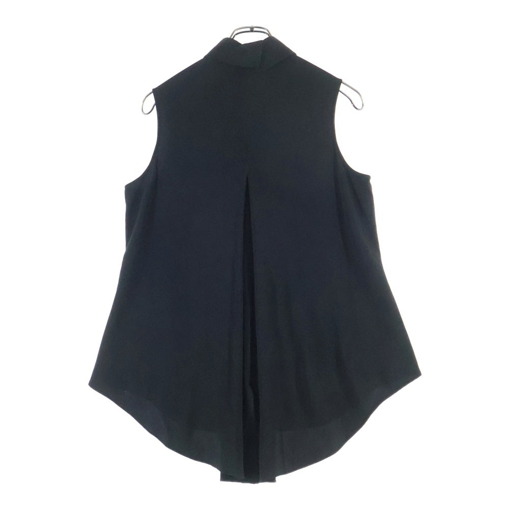 Y's(ワイズ) 17SS Sleeveless Triacetate Shirt YD-B10-505 トリアセテート ノースリーブ シャツ ブラック レディース