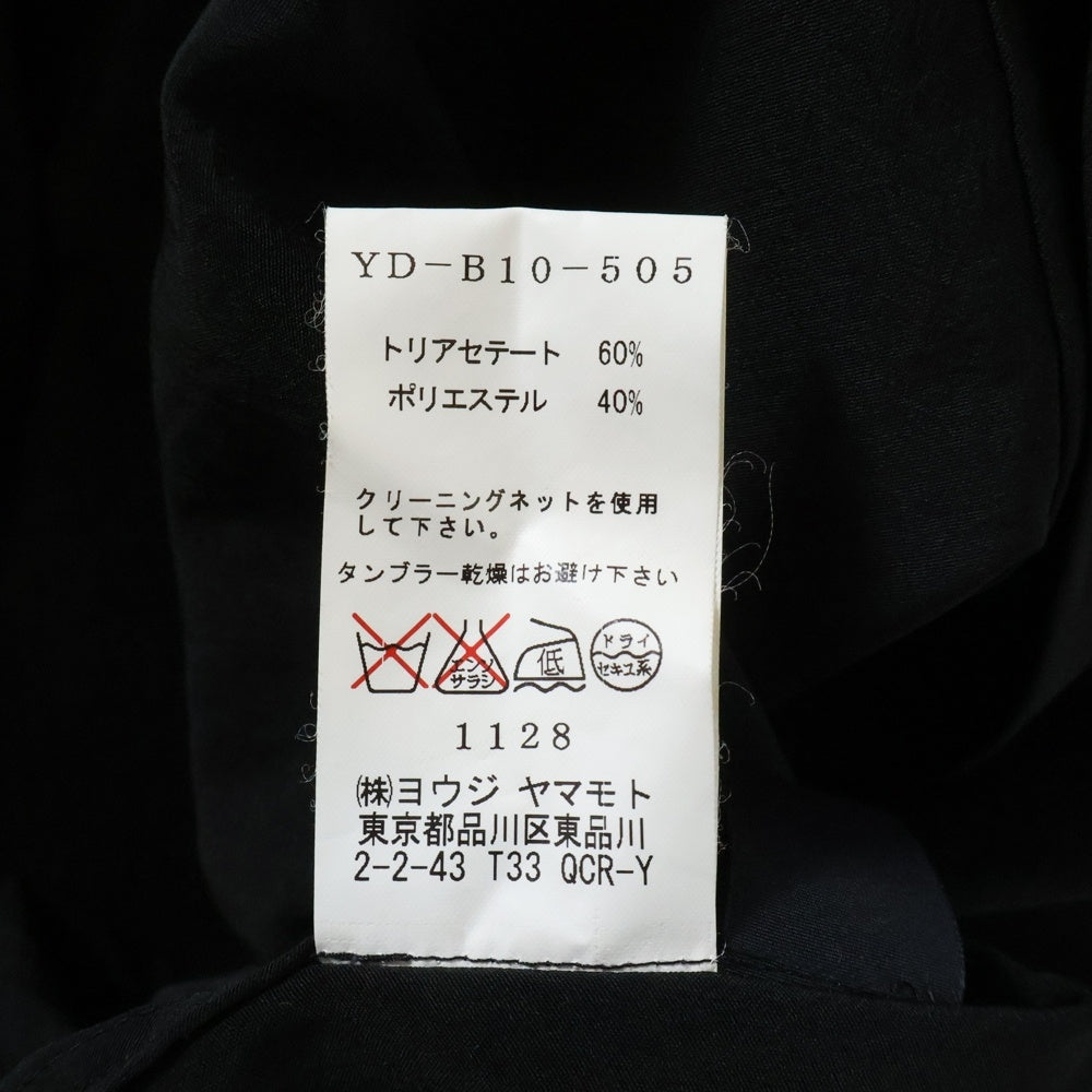 Y's(ワイズ) 17SS Sleeveless Triacetate Shirt YD-B10-505 トリアセテート ノースリーブ シャツ ブラック レディース