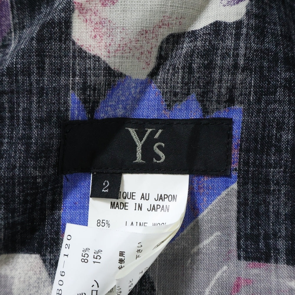 Y's(ワイズ) Flower Print Dress YF-B06-120 フラワープリント ノースリーブ ワンピース ネイビー レディース