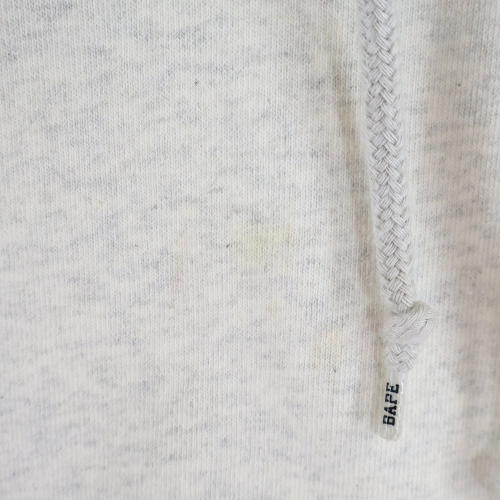 A BATHING APE(アベイシングエイプ) Head One Point Relaxed Fit Pullover 001PPH701007M ヘッドワンポイント リラックスド フィット プルオーバーパーカー フーディ グレー