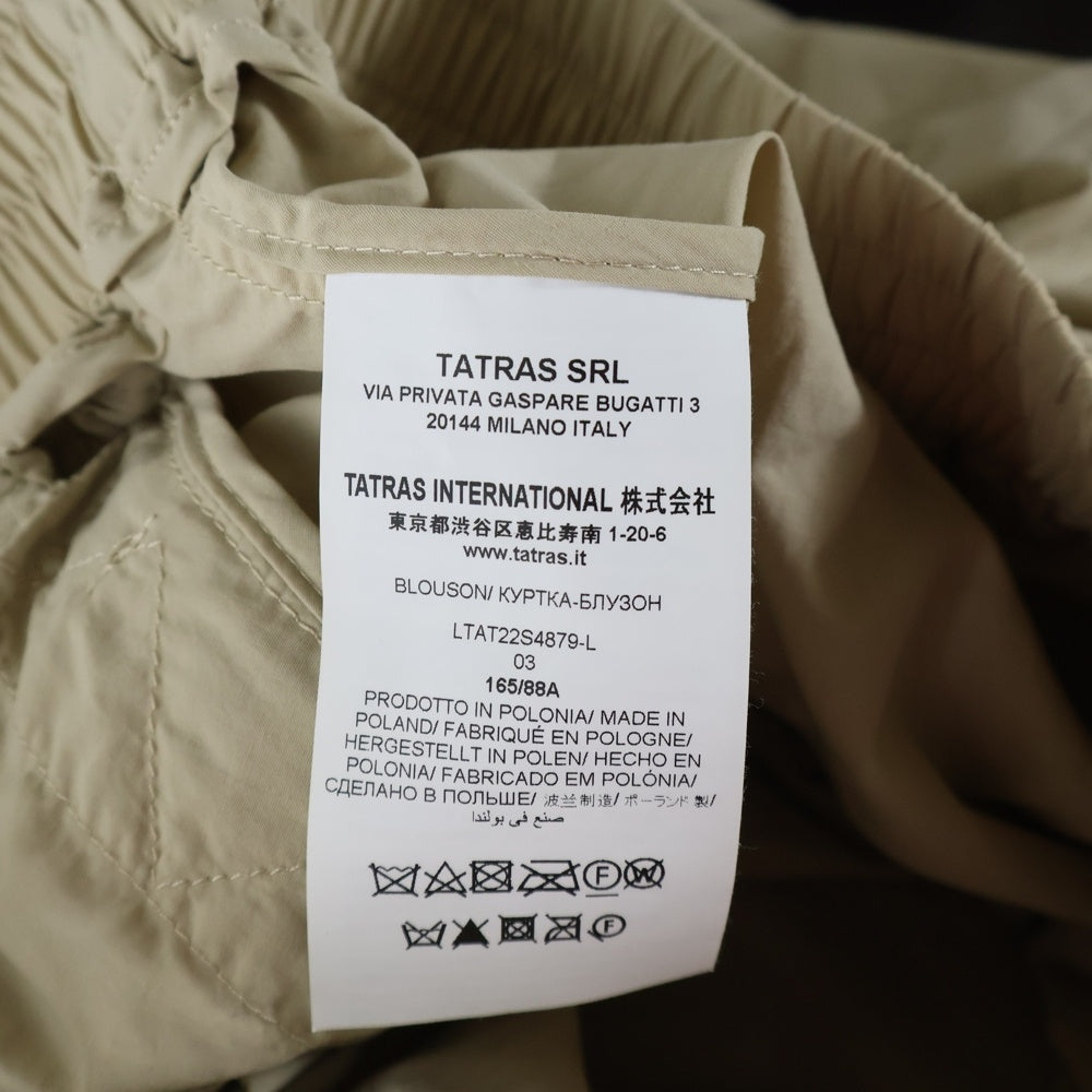 TATRAS(タトラス) 22AW AZHA LTAT22S4879 アーサ ジップナイロンジャケット ブルゾンジャケット ベージュ レディース