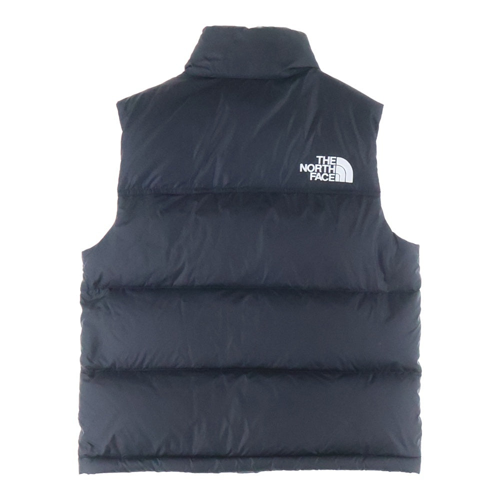 THE NORTH FACE(ザノースフェイス) RETRO NUPTSE VEST NF0A3XEP フロントワンポイントロゴ刺繍 ジップアップダウンベスト ブラック