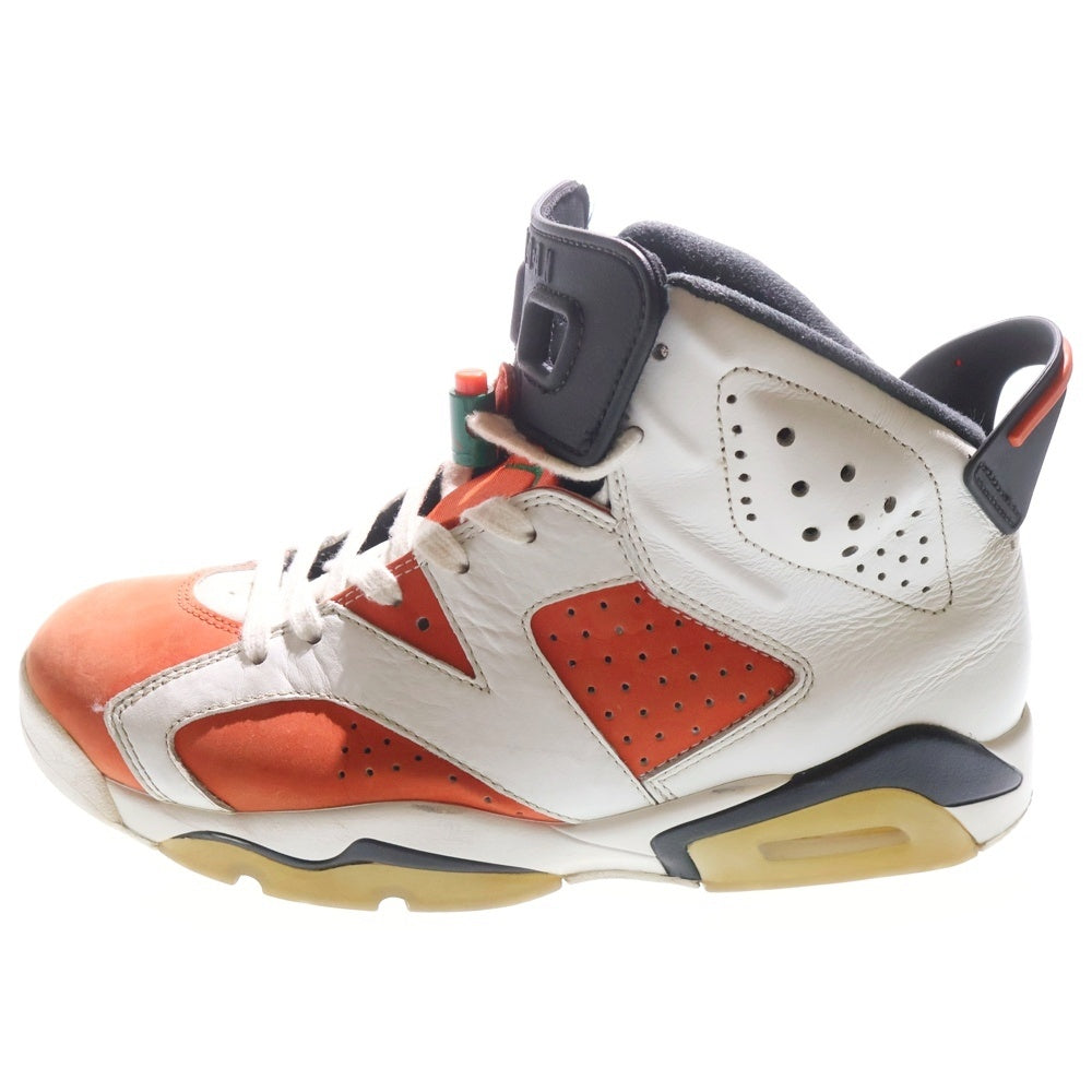 NIKE(ナイキ) 【観賞用】AIR JORDAN 6 RETRO TINKER 384664-104 エアジョーダン6 レトロ ティンカー ハイカットスニーカー ホワイト/オレンジ US8.5/26.5cm