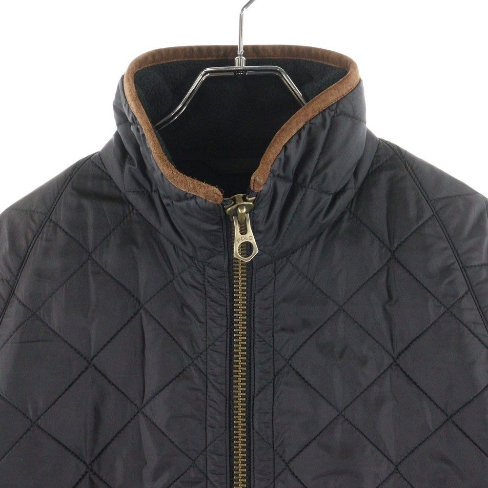 POLO RALPH LAUREN(ポロラルフローレン) 90s キルティングジャケット エルボーパッチ 内ボア ブラック