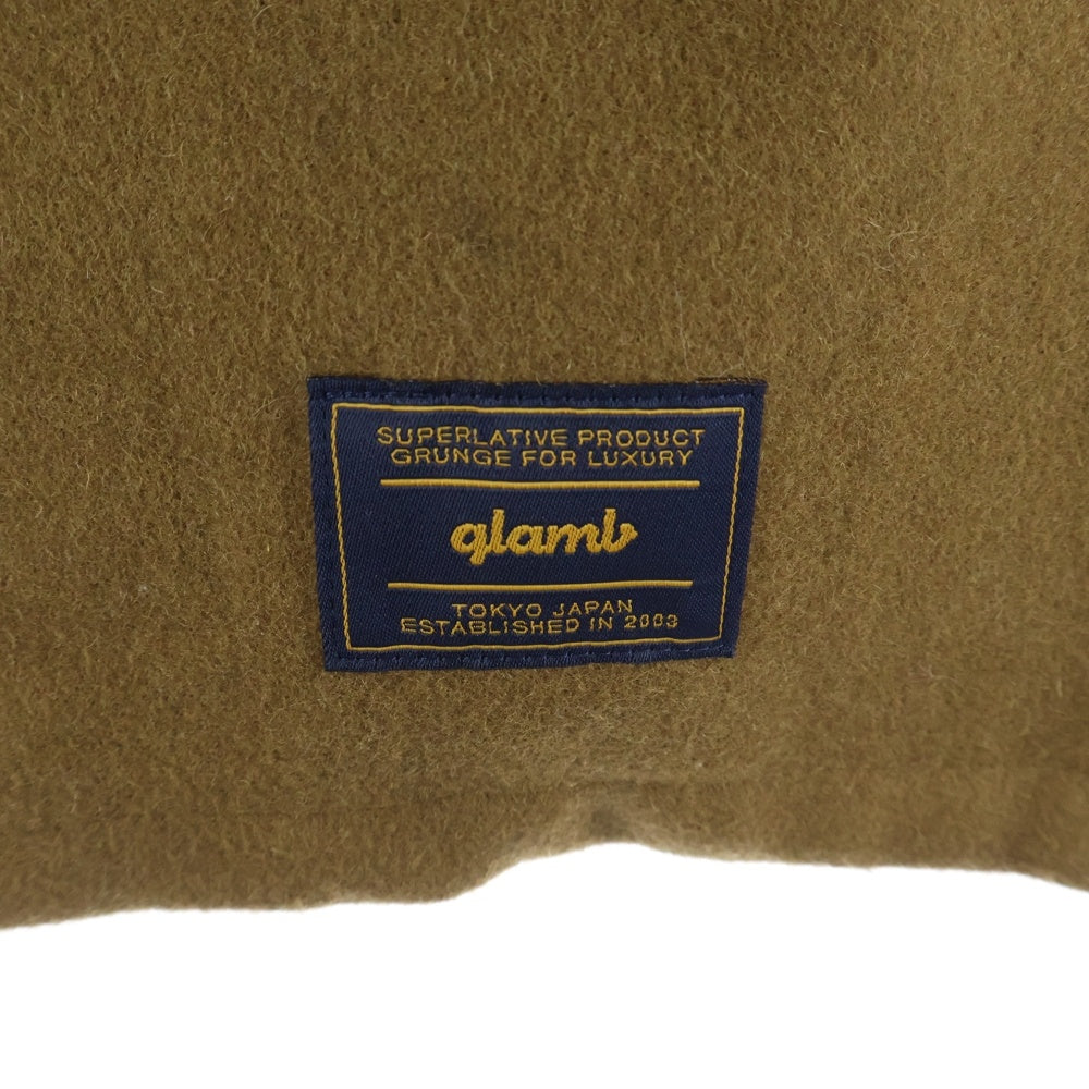 glamb(グラム) 切替ブルゾン ブラウン シープスキン ウール