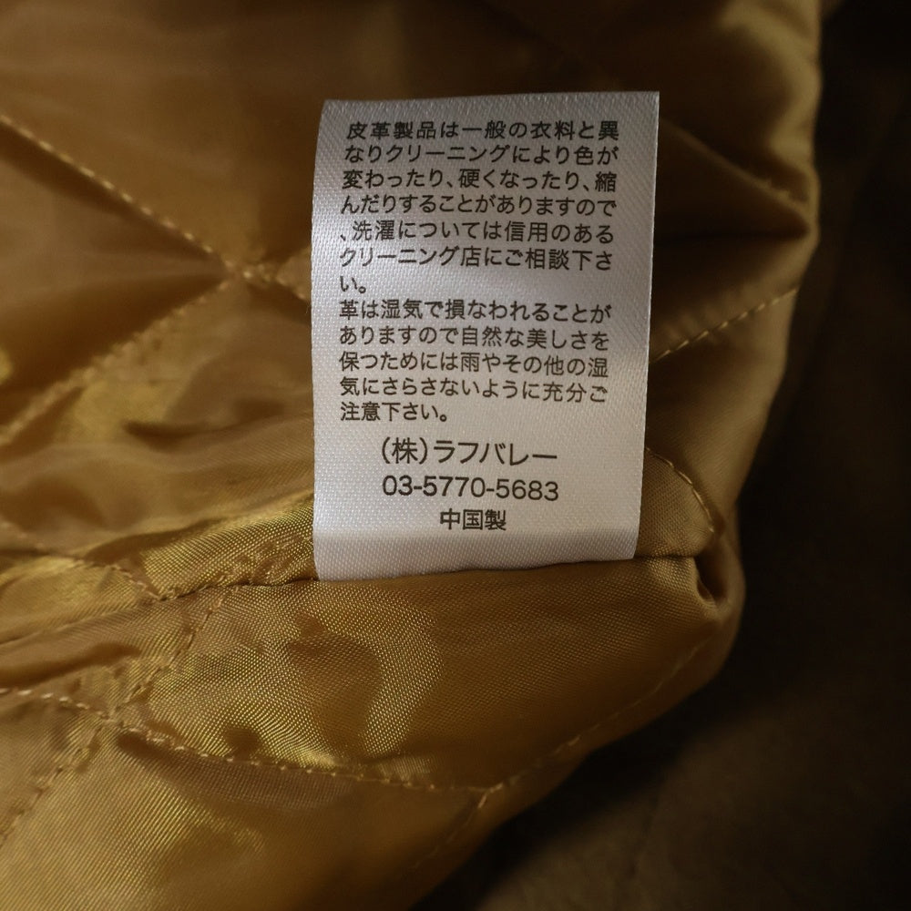 glamb(グラム) 切替ブルゾン ブラウン シープスキン ウール