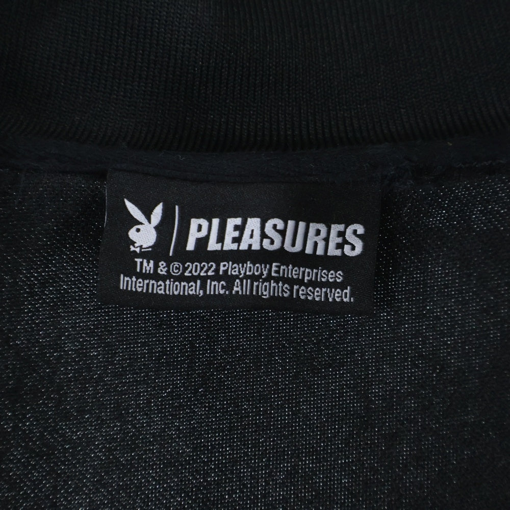 PLEASURES(プレジャーズ) ×PLAYBOY Track Jacket ×プレイボーイ ウィケッド ロゴ トラックジャケット ブラック