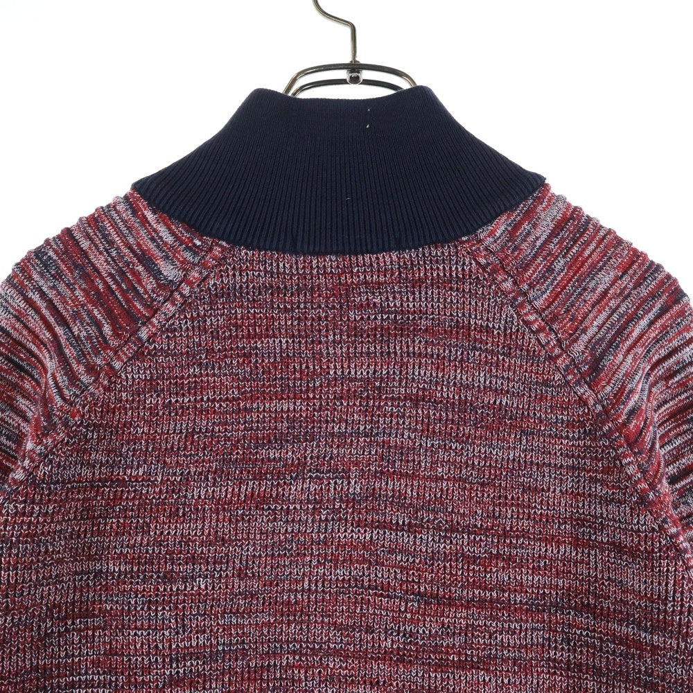 G-STAR RAW(ジースターロウ) Suzaki Stripe Zip Through Knit フルジップ オーガニックコットン セーター レッド系 D12747-B155-A266