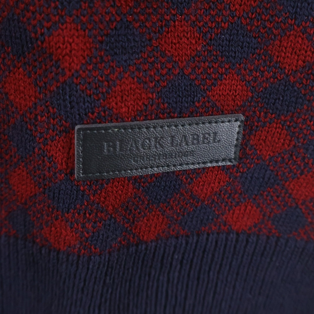 BLACK LABEL CRESTBRIDGE(ブラックレーベルクレストブリッジ) ニット チェック柄 ネイビー/レッド 51N13-212-182