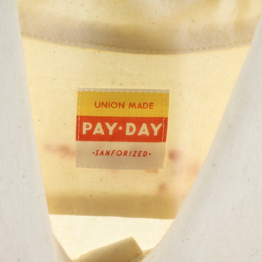 PAY DAY(ペイデイ) All Over Print Long Sleeve Shirt 総柄 刺繍 長袖シャツ ホワイト PD17-SH-BE4