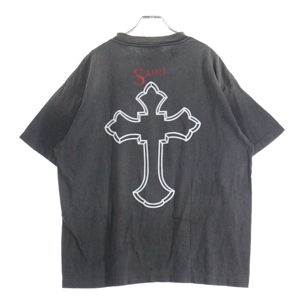 SAINT MICHAEL(セントマイケル) 25SS 2PAC 2PC SS TEE 2パック プリントクルーネック半袖Tシャツ グレー SM-HR8-0000-C14