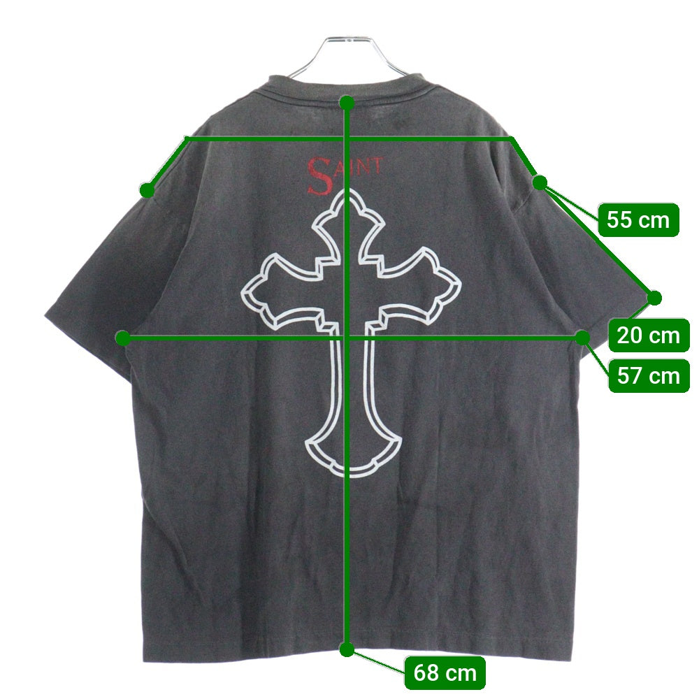 SAINT MICHAEL(セントマイケル) 25SS 2PAC 2PC SS TEE 2パック プリントクルーネック半袖Tシャツ グレー SM-HR8-0000-C14