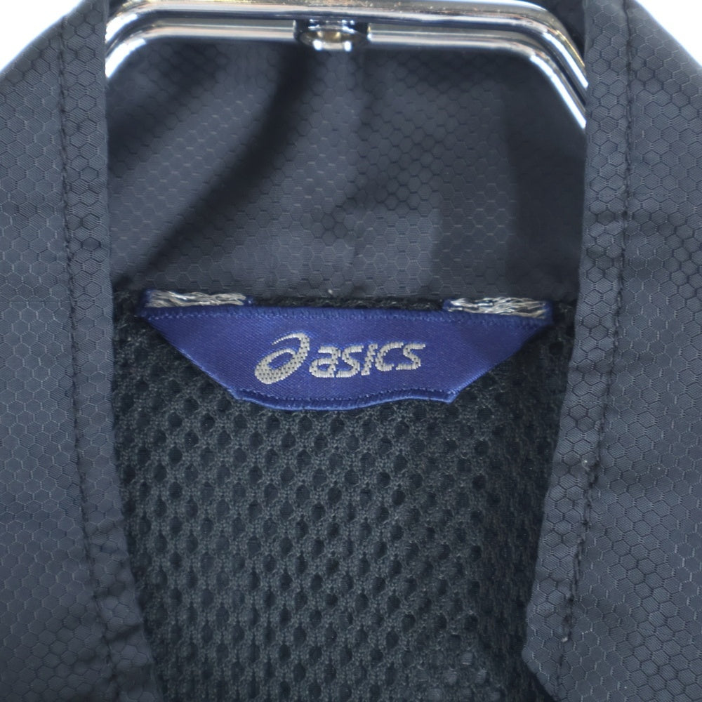 ASICS(アシックス) Nylon Jacket XTW50F フロントロゴナイロンジャケット ウィンドブレーカー ブラック