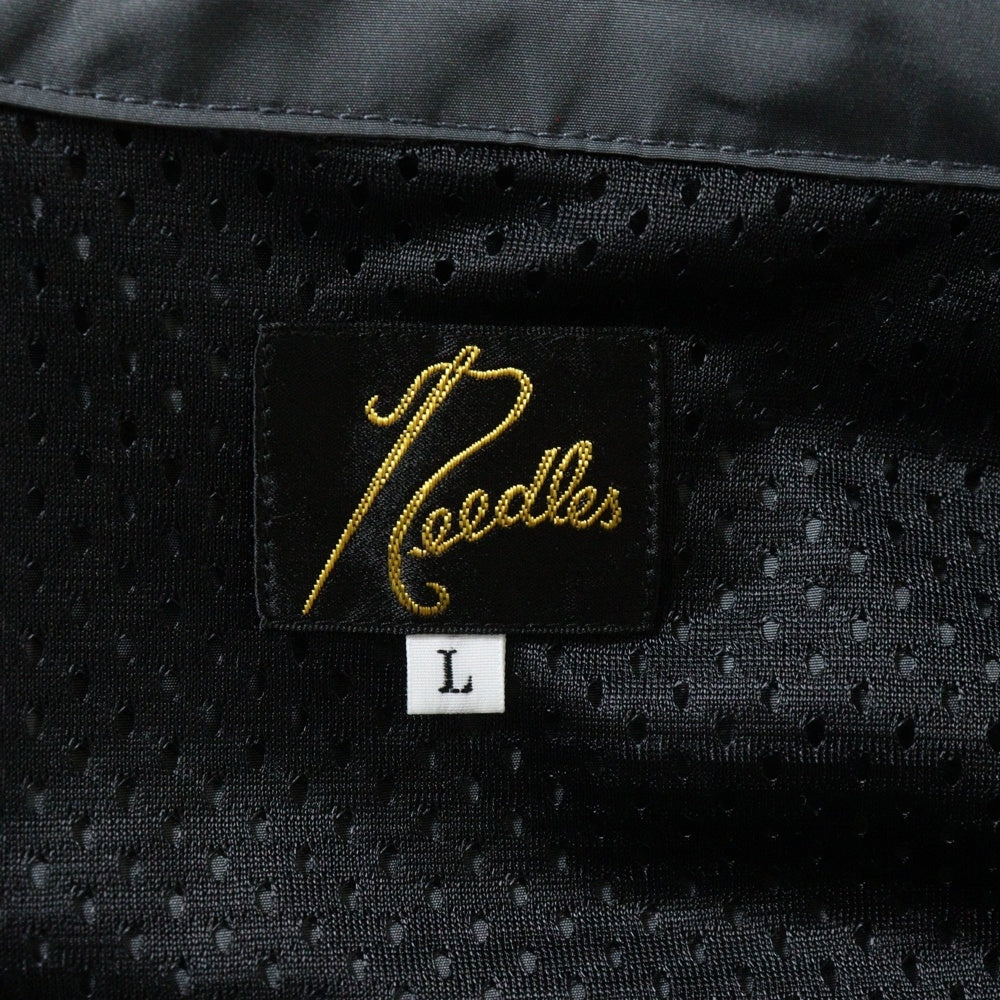 Needles(ニードルス) BERVER別注 Nylon Track Jacket PU1607 フロントワンポイントロゴ刺繍 ナイロントラックジャケット グレー