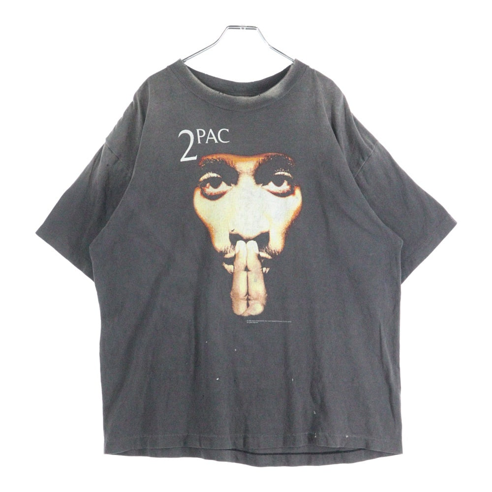 SAINT MICHAEL(セントマイケル) 25SS×2PAC 2PC SS TEE SM-HR8-0000-C14 2パック ヴィンテージ加工プリント半袖Tシャツ ブラック