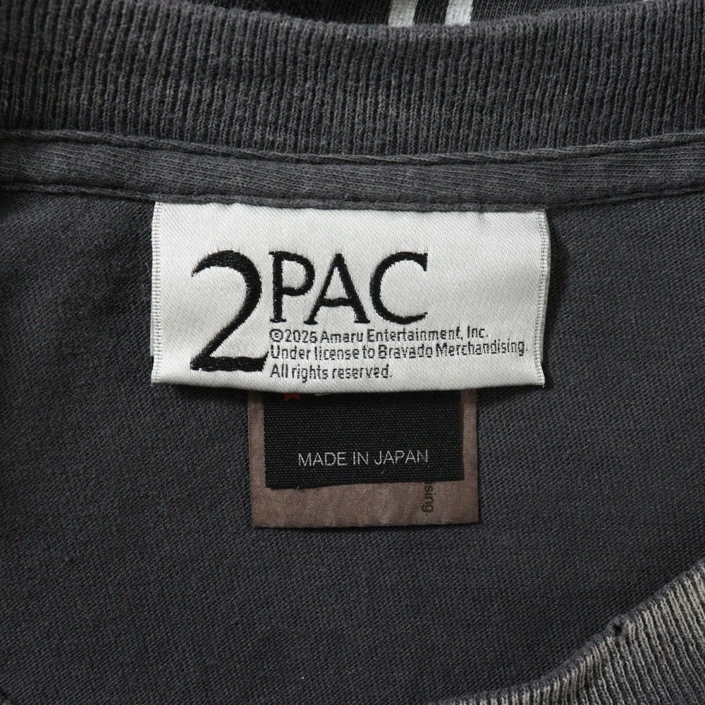 SAINT MICHAEL(セントマイケル) 25SS×2PAC 2PC SS TEE SM-HR8-0000-C14 2パック ヴィンテージ加工プリント半袖Tシャツ ブラック