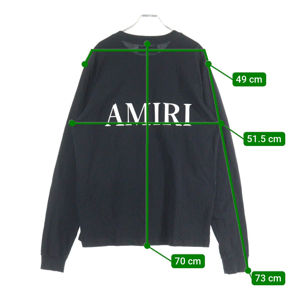 AMIRI(アミリ) Back Logo L/S TEE AMJYTE1276 バックロゴプリント クルーネック長袖Tシャツカットソー ロンT ブラック