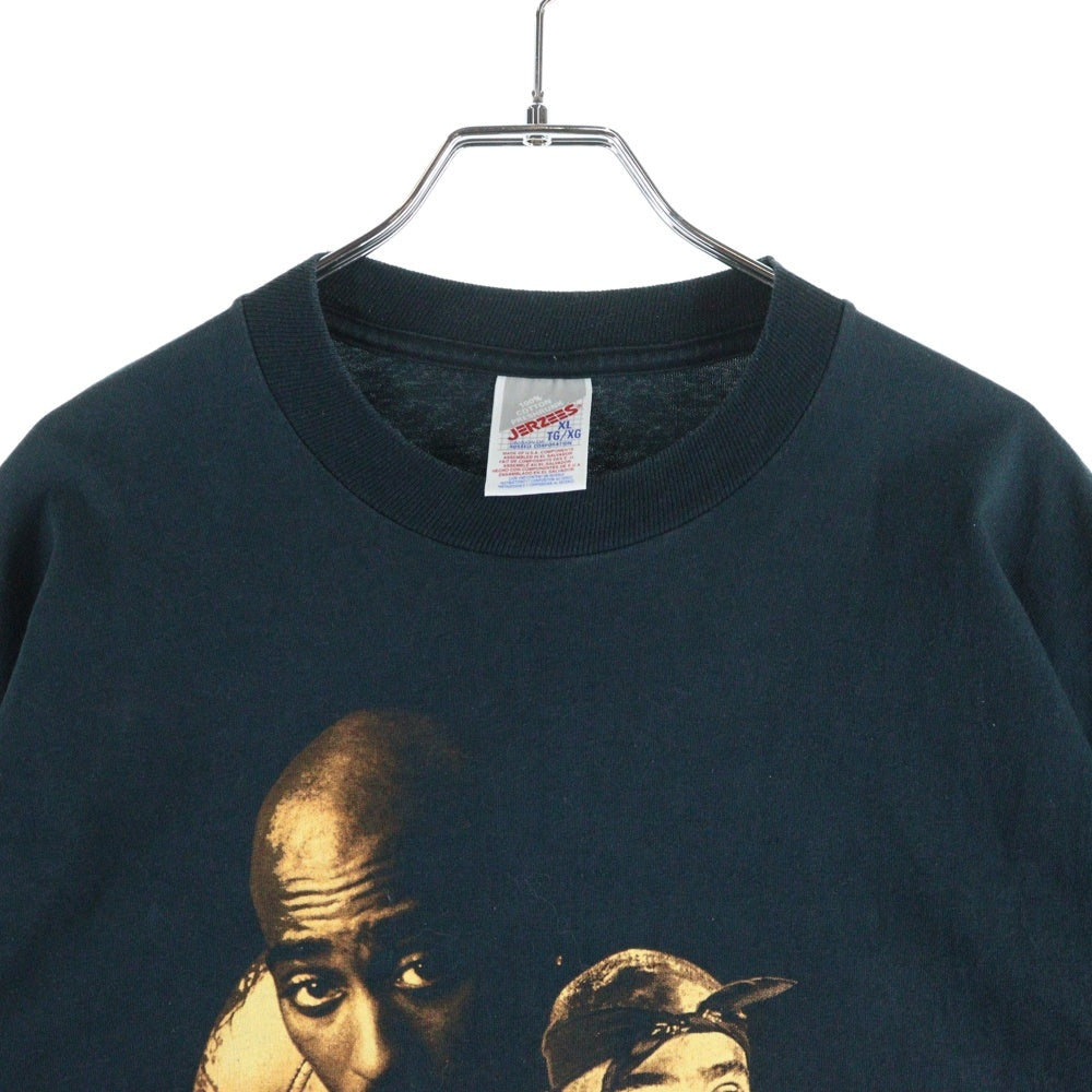 VINTAGE(ヴィンテージ) 90s 2PAC STOP THE VIOLENCE JERZEESタグ 両面プリントクルーネック半袖Tシャツカットソー ダークグリーン