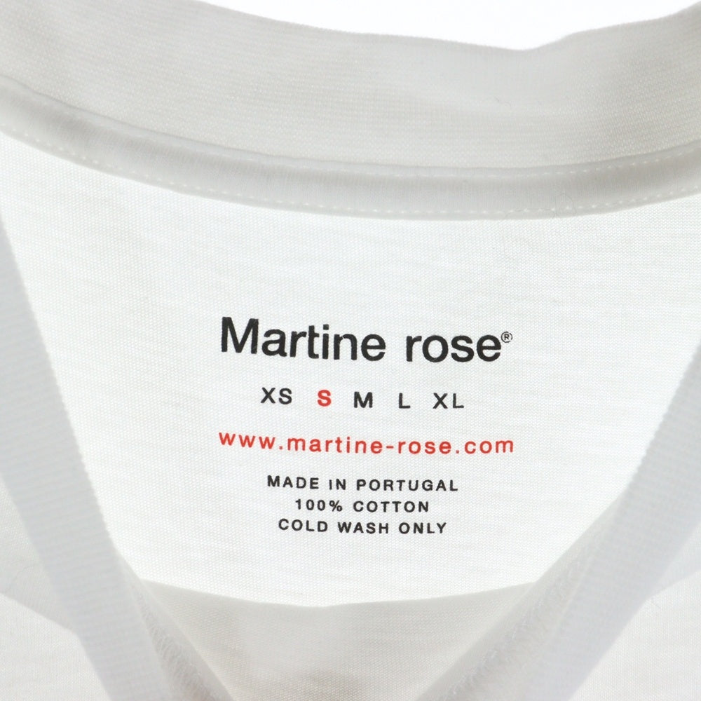 MARTINE ROSE(マーティンローズ) OVERSIZED T-SH EXCEL オーバーサイズ フロントプリント クルーネック半袖Tシャツカットソー ホワイト