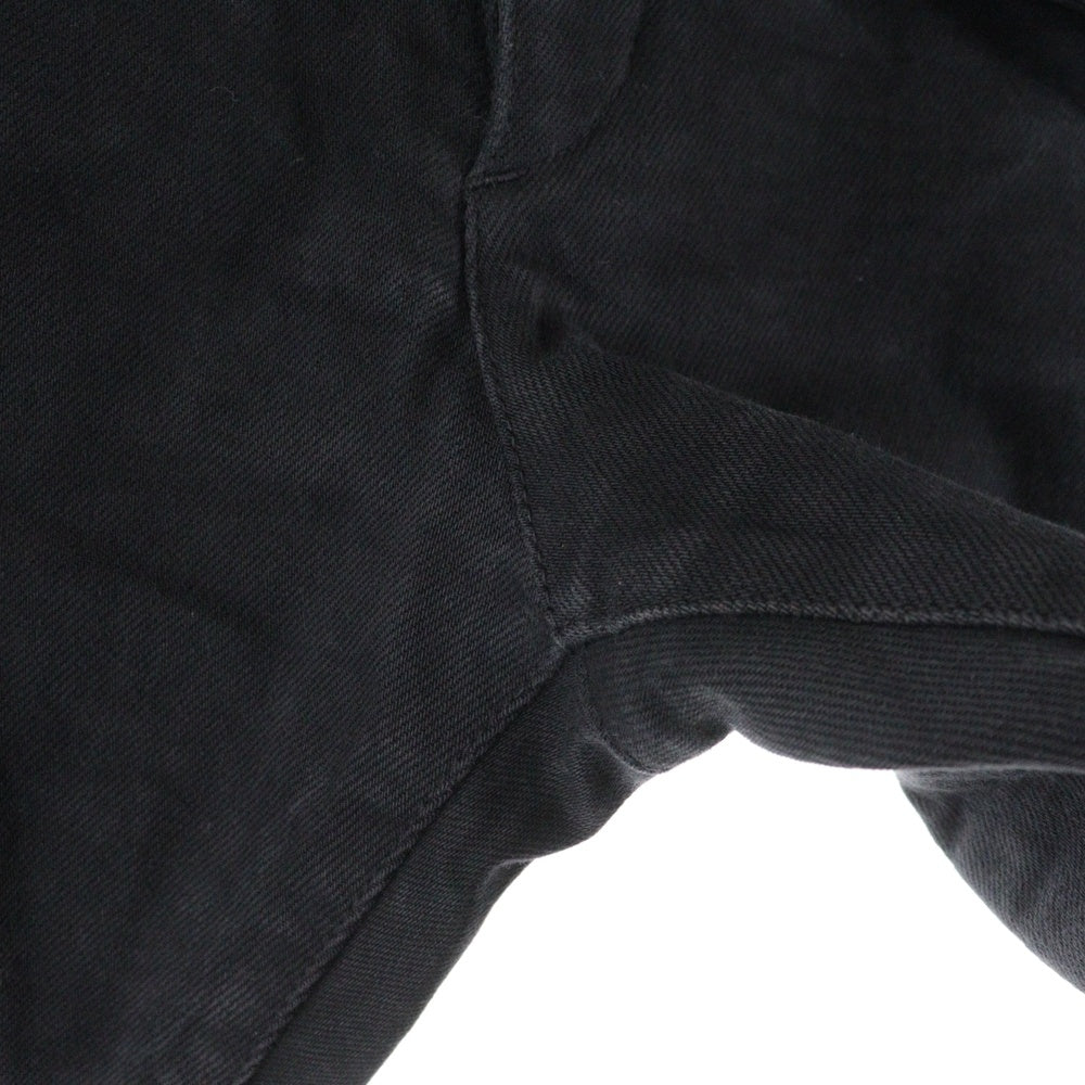 ISAMU KATAYAMA BACKLASH(イサムカタヤマバックラッシュ) Stretch Leather Denim Pants 1356-10 ストレッチ レザー ストレートデニムパンツ ブラック