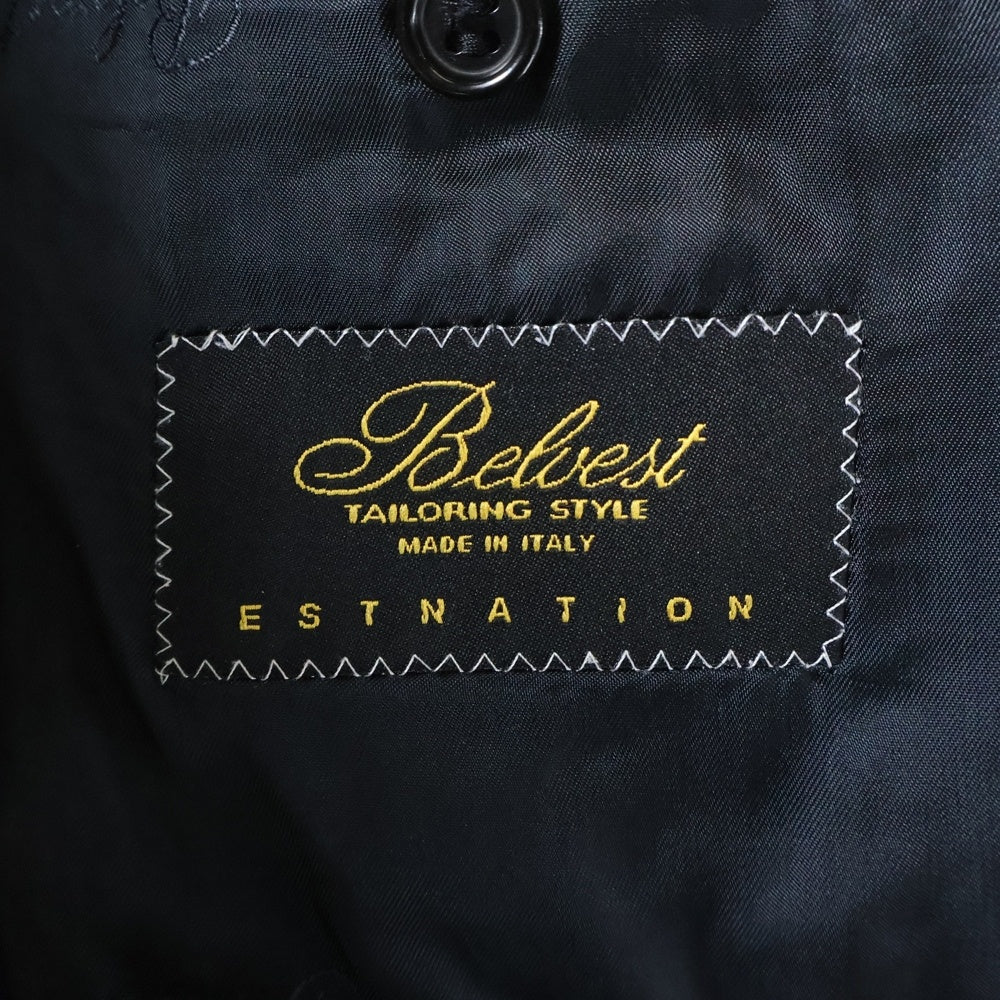 BELVEST(ベルベスト) Stripe Tailored Jacket A535 ストライプ テーラードジャケット ネイビー