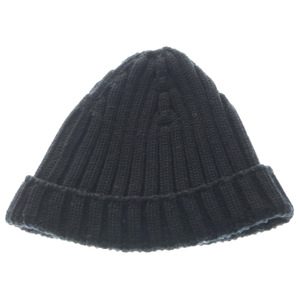 PRADA(プラダ) Rubber LOGO BEANIE UMD367 ラバーロゴビーニー ニット帽 帽子 ブラック