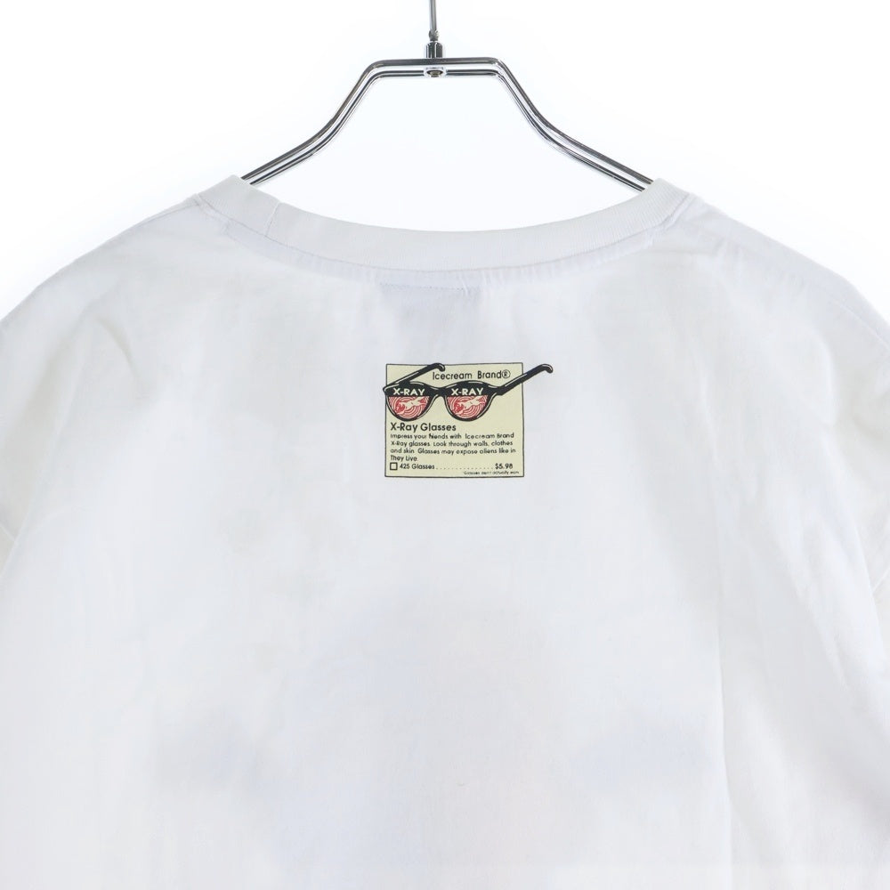 ICE CREAM(アイスクリーム) SKULL T-SHIRT 491-2207 スカルプリント クルーネックス半袖Tシャツカットソー ホワイト