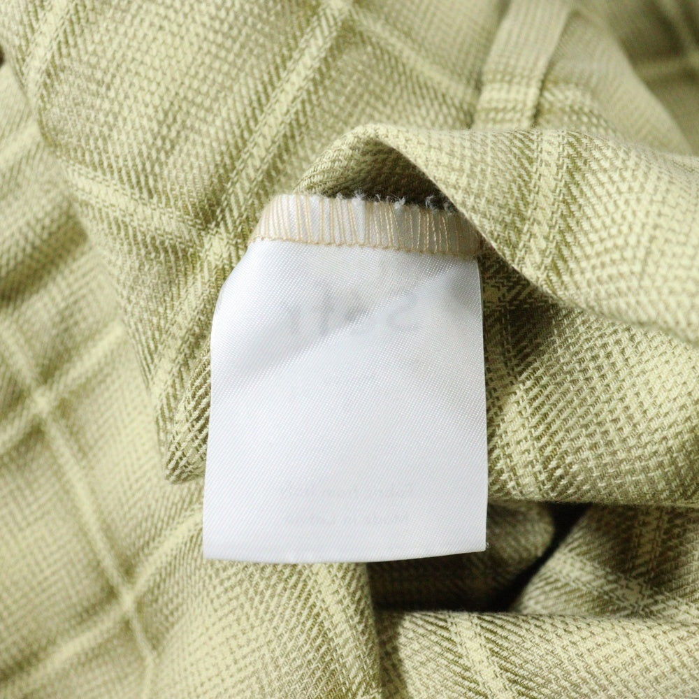Sefr(セファ) 25SS Ignacio Check Shirt チェック柄オーバーサイズ 長袖シャツ グリーン