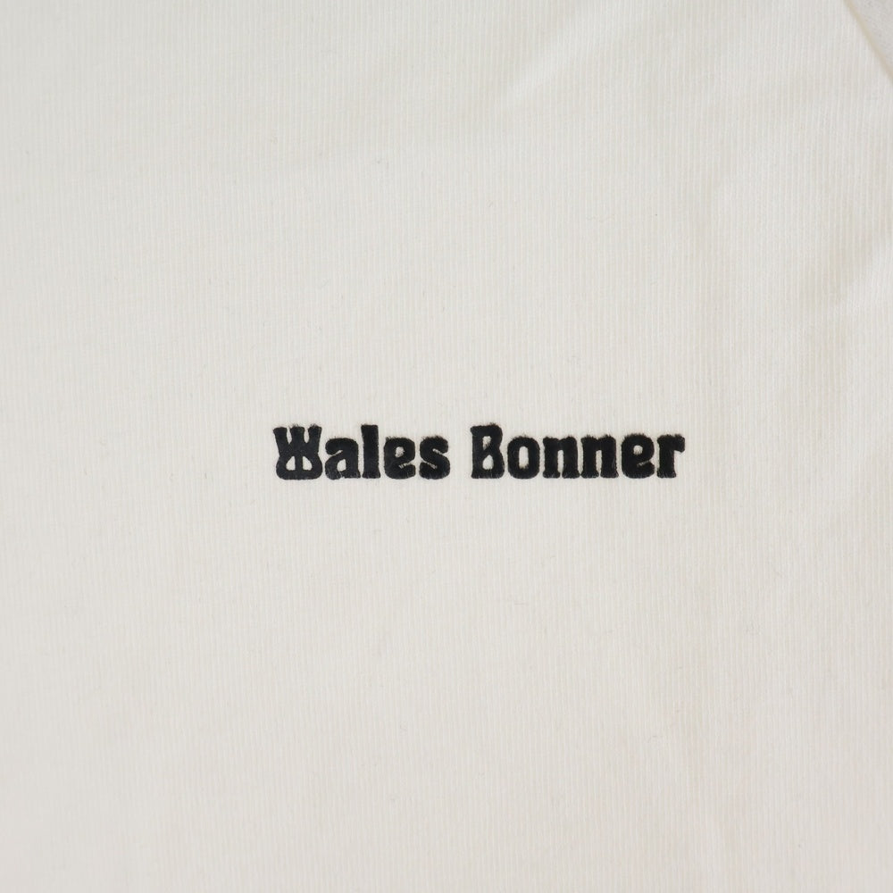 adidas(アディダス) ×Wales Bonner Wb S S Tee IT9788 フロントロゴ刺繍 クルーネック半袖Tシャツカットソー ホワイト
