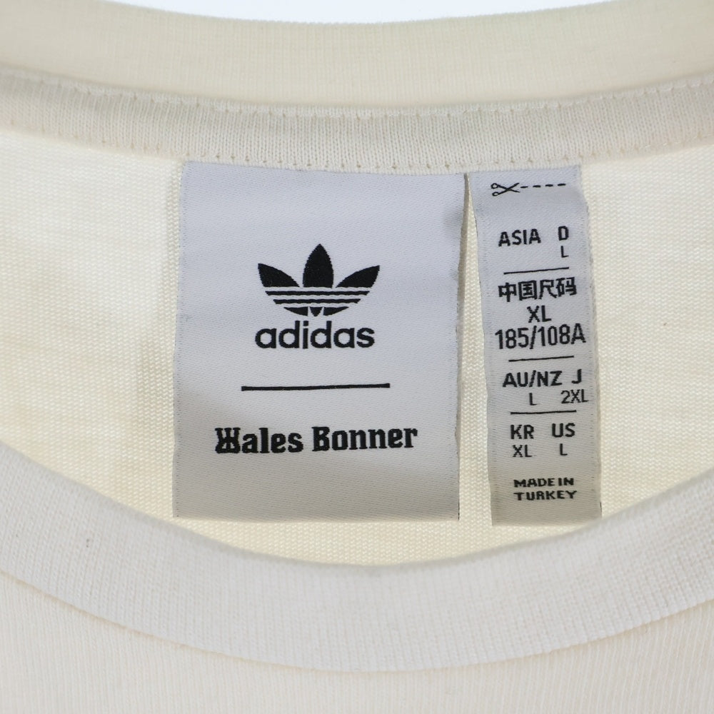 adidas(アディダス) ×Wales Bonner Wb S S Tee IT9788 フロントロゴ刺繍 クルーネック半袖Tシャツカットソー ホワイト
