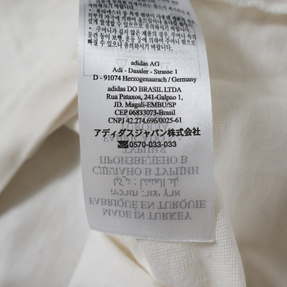 adidas(アディダス) ×Wales Bonner Wb S S Tee IT9788 フロントロゴ刺繍 クルーネック半袖Tシャツカットソー ホワイト