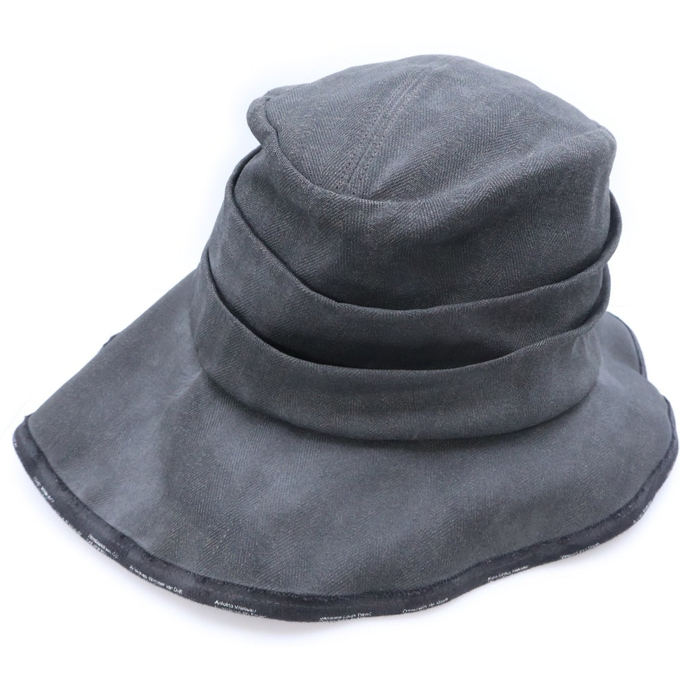 CA4LA(カシラ) シワ加工 変形バケットハット グレー