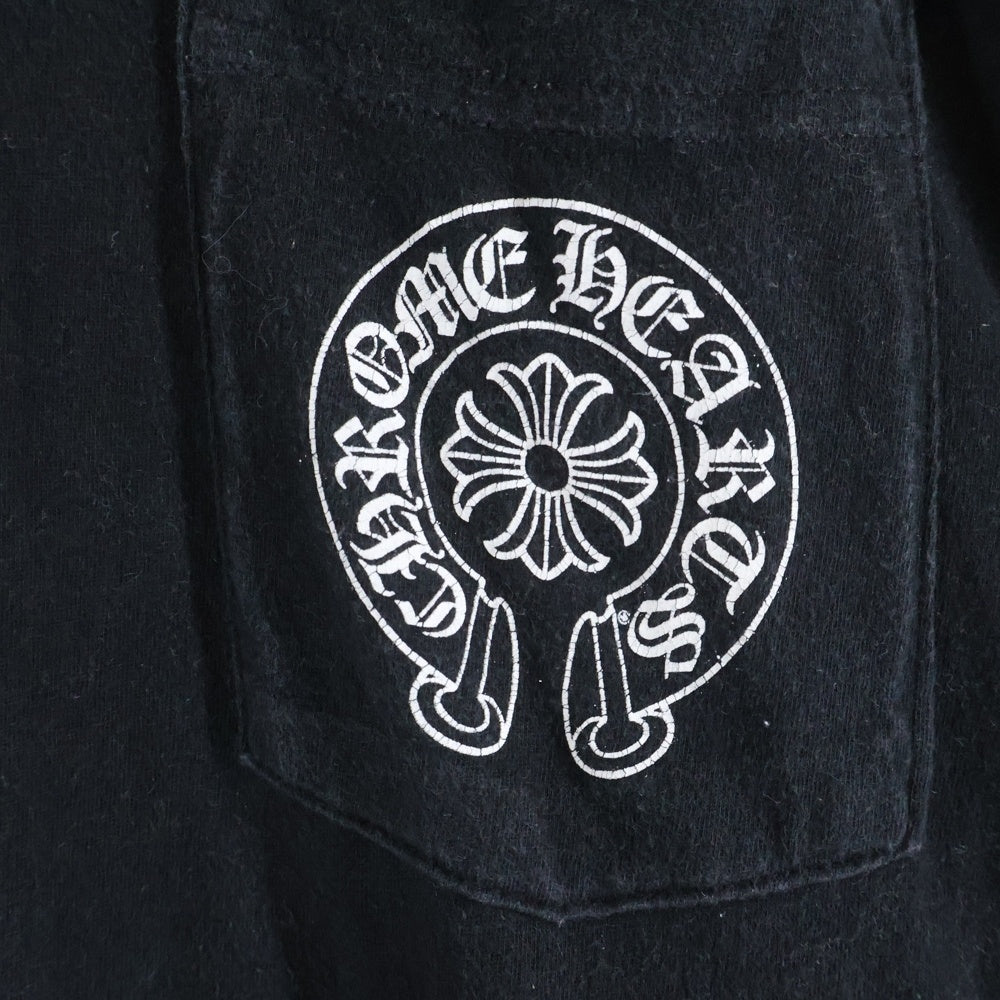 CHROME HEARTS(クロムハーツ) Multi Color Horseshoe L/S T-shirt マルチカラー ホースシュー クルーネック長袖Tシャツカットソー ブラック