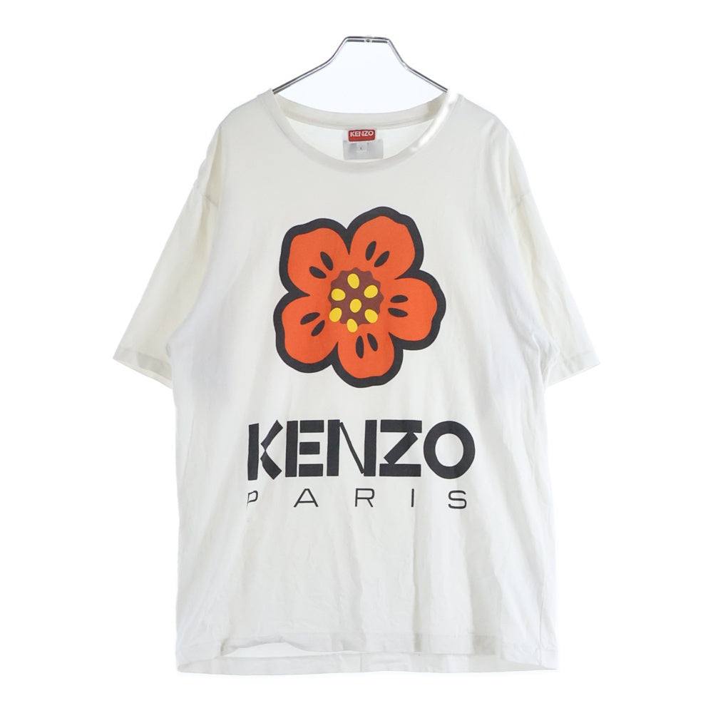 KENZO(ケンゾー) BOKE FLOWER T-SHIRT FD55TS4454SO ボケ フラワー クルーネック半袖Tシャツカットソー ホワイト